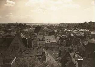 Meißen. Der Stadtkern vom Hause Freiheit Nr. 8