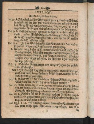 Extract. Aus N. Inquisition-Acten.