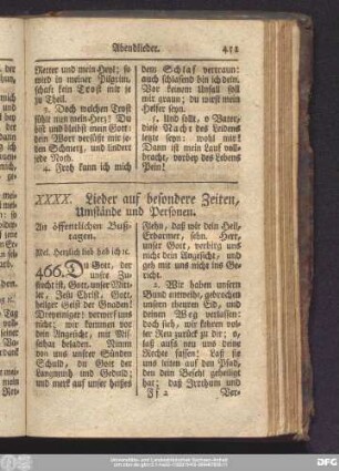 XXXX. Lieder auf besondere Zeiten, Umstände und Personen.