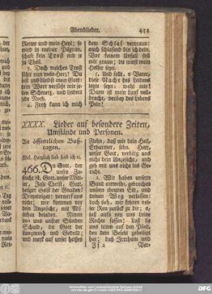 XXXX. Lieder auf besondere Zeiten, Umstände und Personen.