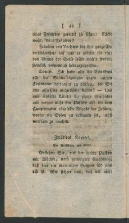 Zwölftes Kapitel. Ein Vorschlag zur Güte