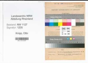 Entnazifizierung Otto Knipp , geb. 22.02.1909 (Metzgermeister)