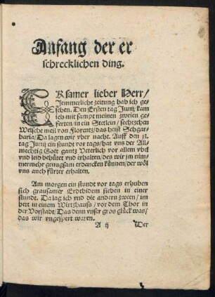 Anfang der erschrecklichen ding