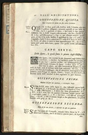 Capo 6. Delle figure, quali fanno le piante degli Edifizj.