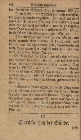IX. Sprüche von der Sünde