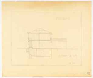 Wohnhaus: Schnitt M 1:50