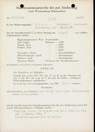 Kipp, Bernhard