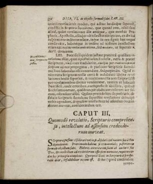 Caput III. Quomodo revelatio, Scripturis comprehensa, intellectum ad assensum credendorum moveat.