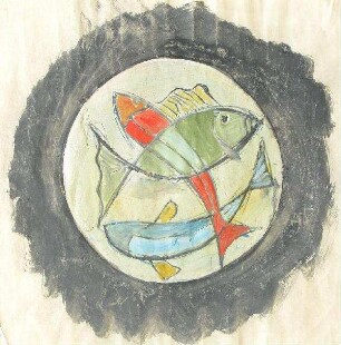 Entwurfszeichnung Fischmotiv