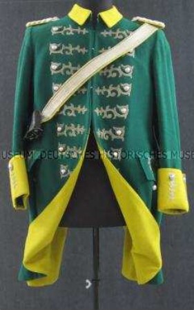 Karnevalsuniform der Reitergarde Grün-Gold Köln - Jacke mit Bandelier