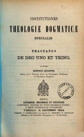 Tractatus de Deo uno et treno