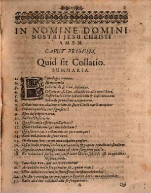 Collatio bonorum : ad Diem ultimum Januarij Anno reparatae salutis humanae M. DC. LXXXIV.