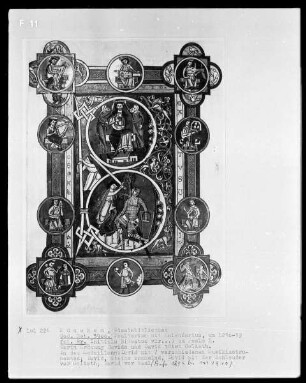 Psalterium mit Kalendarium — Initiale B (eatus vir), Folio 8recto