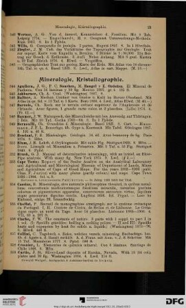 Mineralogie, Kristallographie (Nr. 344-458)