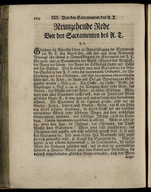 Neunzehende Rede Von den Sacramenten des A. T.