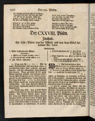 1098-1103, Der CXXVIII. Psalm