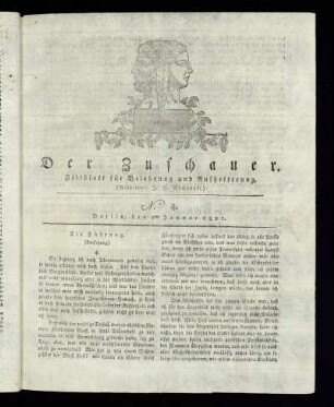 No. 4 - 9. Januar 1821
