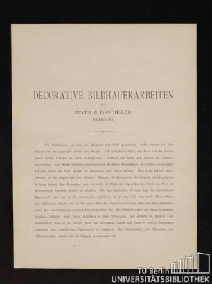 Decorative Bildhauerarbeiten von Zeyer & Drechsler Bildhauer.