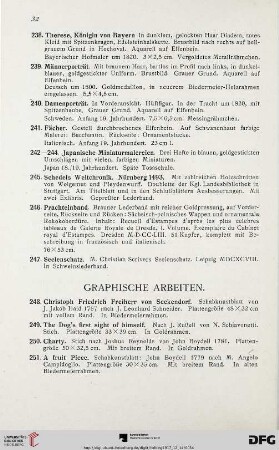 Graphische Arbeiten (Nr. 248-281)