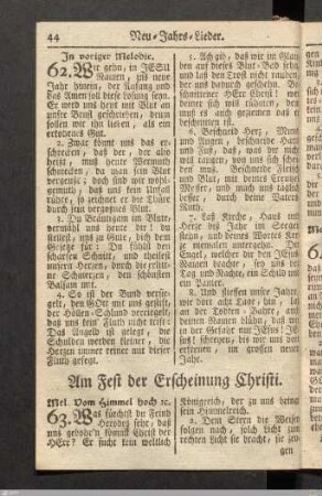 Am Fest der Erscheinung Christi.