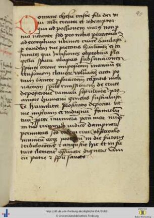 (90r) Domine Jesu Criste fili dei vivi mundi creator et redemptor ...