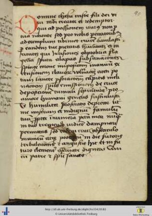 (90r) Domine Jesu Criste fili dei vivi mundi creator et redemptor ...