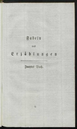 Fabeln und Erzählungen - Zweites Buch