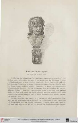 2: Andrea Mantegna : geb. 1431, gest. in Mantua 1506