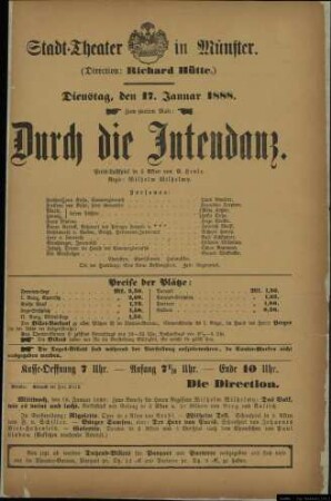 Durch die Intendanz