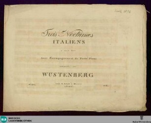 Trois nocturnes italiens : a deux voix avec accompagnement de forte piano