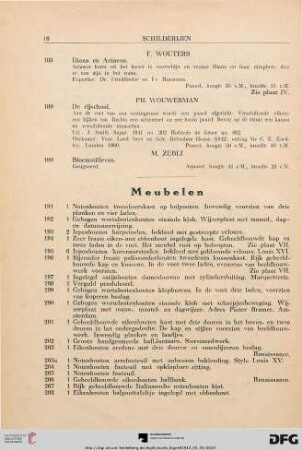 Meubelen (Nr. 191-233)