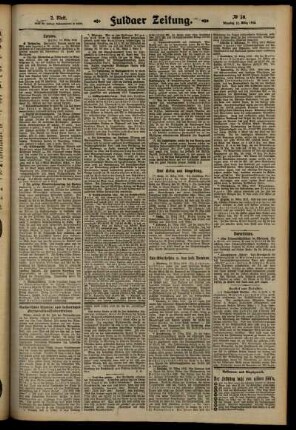 Zweite Ausgabe vom Dienstag, den 11. März 1913.