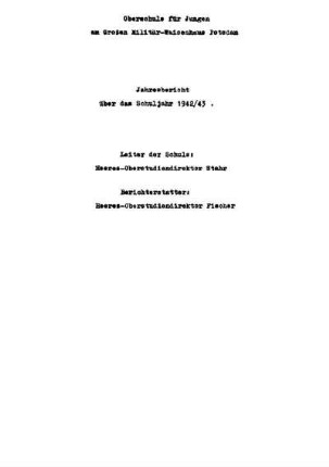 1942/43: Jahresbericht über das Schuljahr ... - 1942/43
