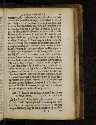 Dos batallas con Indios que Alonso de Aluara do dio, y vencio. Cap. CXXXVII