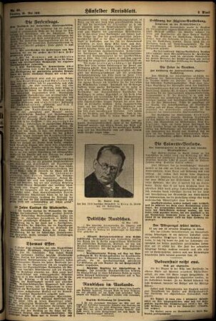 Zweite Ausgabe vom Dienstag, den 20. Mai 1930.