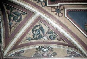 Die sieben Kardinaltugenden, Wappenschilde und Ornamente