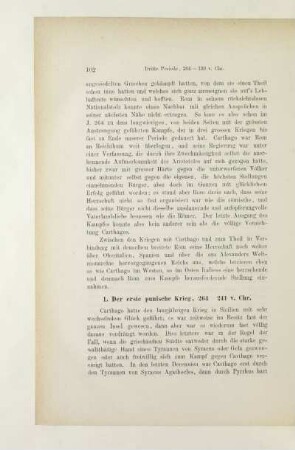 1. Der erste punische Krieg, 264 - 241 v. Chr.