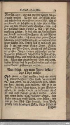 Nun folget, wie man Feuer-beständige Tiegel mache