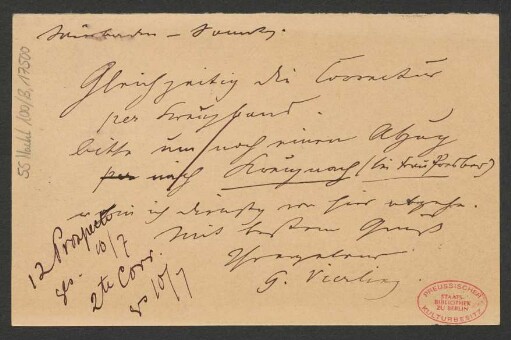 Brief an B. Schott's Söhne : 06.07.1890
