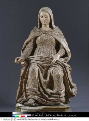 Statuen aus dem Retabel der Heiligen Crispinus und Crispinianus, Madonna (fehlendes Christuskind)