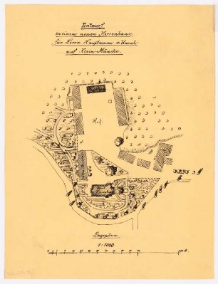 Herrenhaus von Unruh, Klein Münche: Lageplan 1:1000