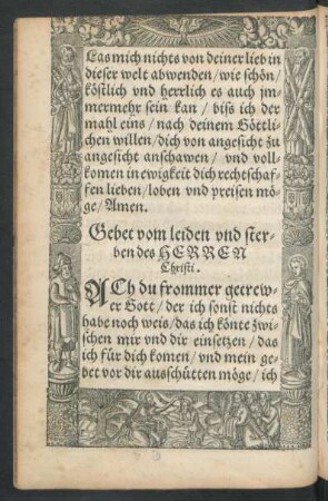 Gebet vom leiden und sterben des Herren Christi.