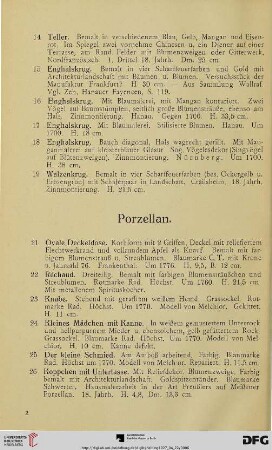Porzellan (Nr. 21-34)
