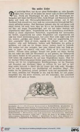 An unsre Leser