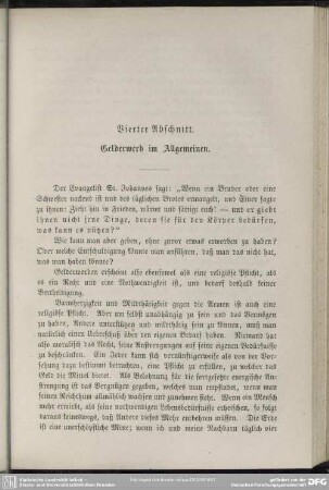 Vierter Abschnitt. Gelderwerb im Allgemeinen