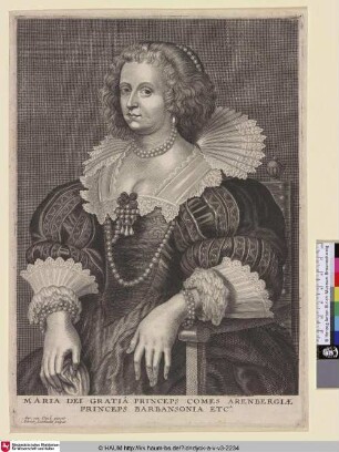 Maria Comes Arenbergiae [Porträt der Marie de Ligne Barbançon; Marie de Barbançon, Princess of Arenberg; Portret van prinses Maria de Barbançon van Arenberg]