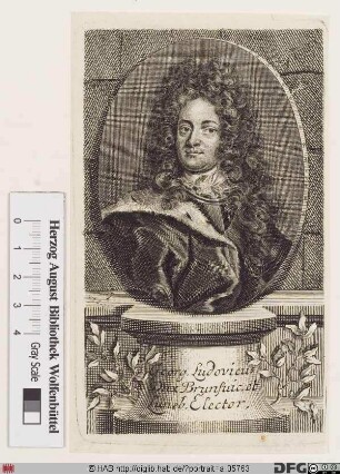 Bildnis Georg I. (Ludwig), 1698 Kurfürst von Hannover, 1714-27 König von Großbritannien u. Irland