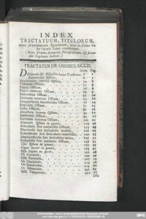 Index Tractatuum, Titulorum, atque praecipuarum Materiarum, quae in Primo huius Operis Tomo continentur.