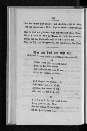 Was man darf und nicht darf.