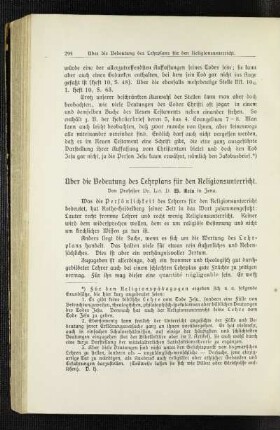 Über die Bedeutung des Lehrplans für den Religionsunterricht
